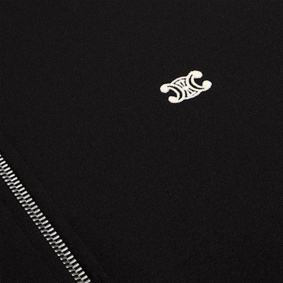 セリーヌ SS24 カラーブロック ハイネック ラグラン ジップ スウェットシャツ - ブラック 2Y14H121O-38EC Sizing セリーヌ SS24 カラーブロック ハイネック ラグラン ジップ スウェットシャツ - ブラック 2Y14H121O-38EC