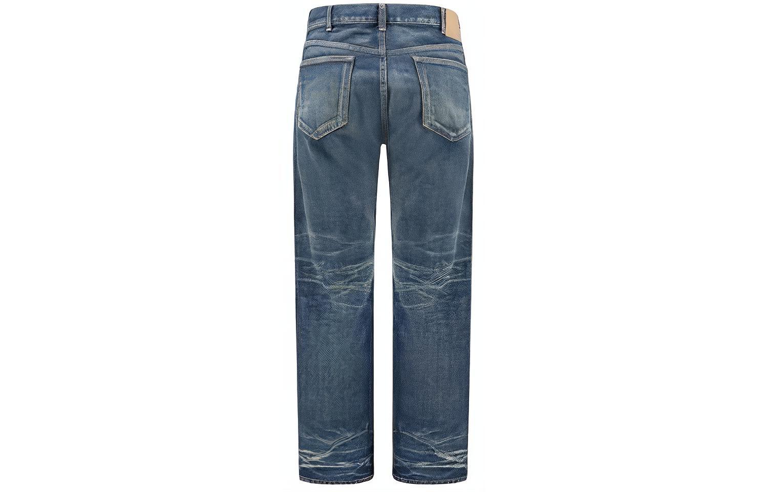 Lookbook CELINE SS24 Jeans Anchos Pierna Recta Azul Desgastados 2N574664X-06UE