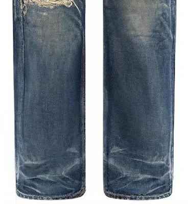 CELINE SS24 Jeans Anchos Pierna Recta Azul Desgastados 2N574664X-06UE Details for CELINE SS24 Jeans Anchos Pierna Recta Azul Desgastados 2N574664X-06UE
