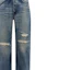 Sizing CELINE SS24 Jeans Anchos Pierna Recta Azul Desgastados 2N574664X-06UE