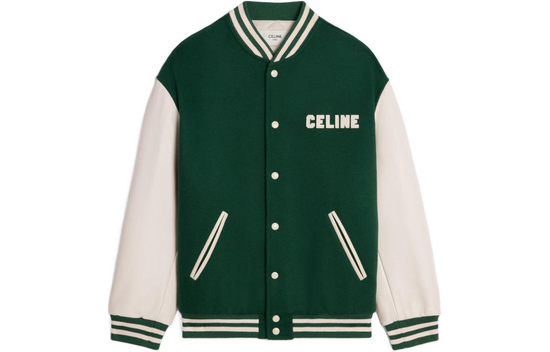 Order CELINE SS24 绿色条纹标志单排扣夹克. 2W40C896C-30GN