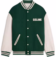 Order CELINE SS24 綠色條紋Logo貼布單排扣外套. 2W40C896C-30GN