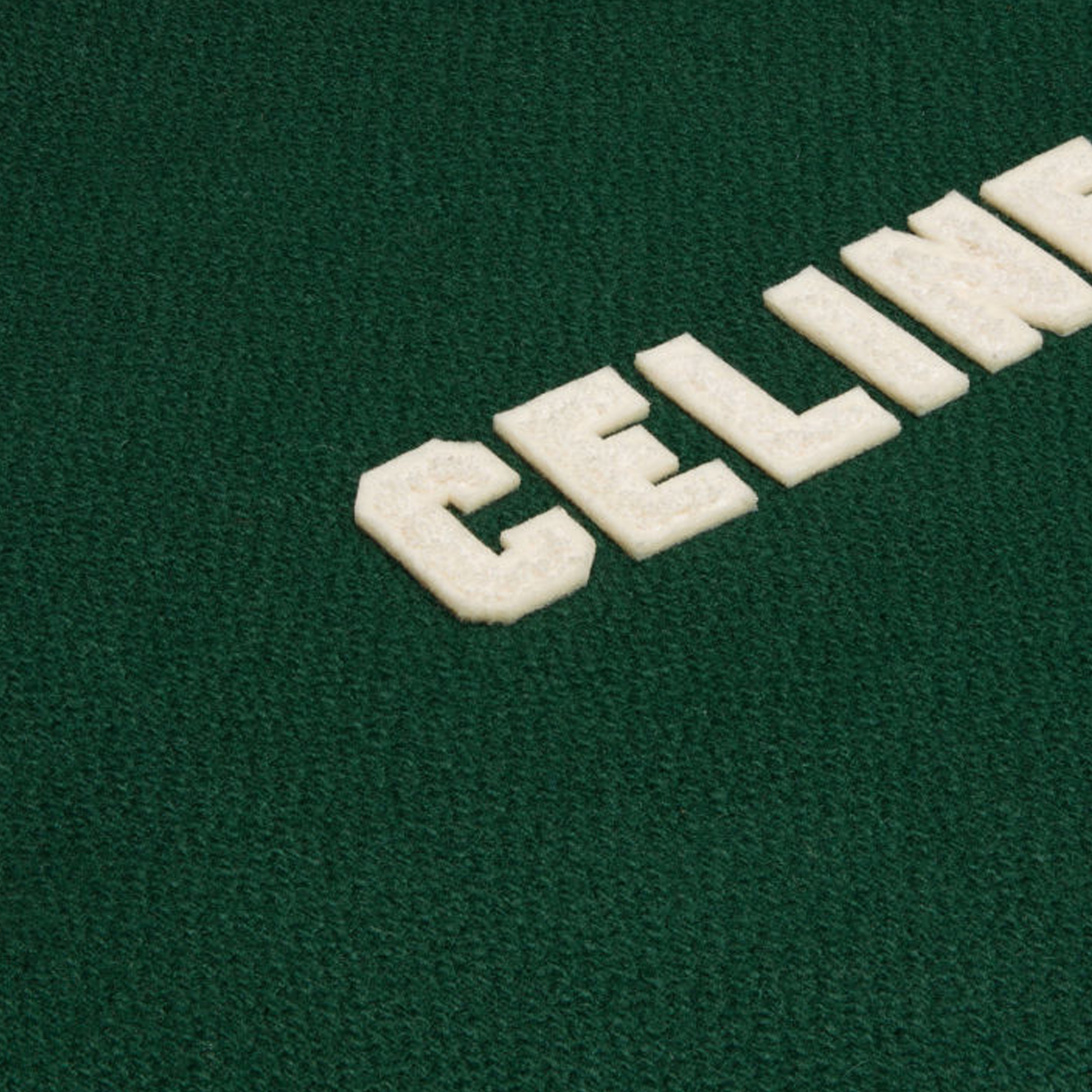 Sizing CELINE SS24 绿色条纹标志单排扣夹克. 2W40C896C-30GN