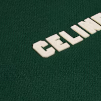 Sizing CELINE SS24 綠色條紋Logo貼布單排扣外套. 2W40C896C-30GN