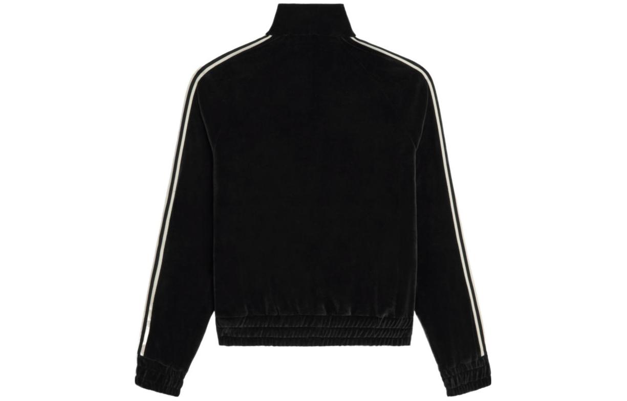 Lookbook CELINE SS24 高領Logo拉鍊外套 黑色 2Y33G748Q-38AW