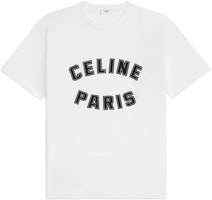 CELINE SS24 Loose Fit Logo Graphic Tee in White. 2X84N671Q-01OB CELINE SS24 Loose Fit Logo Graphic Tee in White. 2X84N671Q-01OB