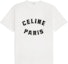 Buy CELINE SS24 Loose Fit Logo Graphic Tee in White. 2X84N671Q-01OB