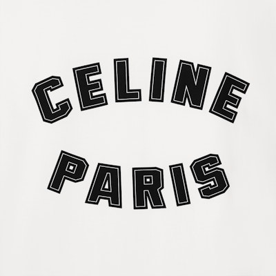CELINE SS24 Loose Fit Logo Graphic Tee in White. 2X84N671Q-01OB Shop CELINE SS24 Loose Fit Logo Graphic Tee in White. 2X84N671Q-01OB