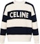 Buy CELINE SS24 多彩條紋長袖針織Logo毛衣 2ADCW481Y-01YV
