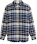 Buy CELINE SS24 Navy Blue Plaid Fringe Button-Up Oversized Shirt. 2C59A366X-01NQ