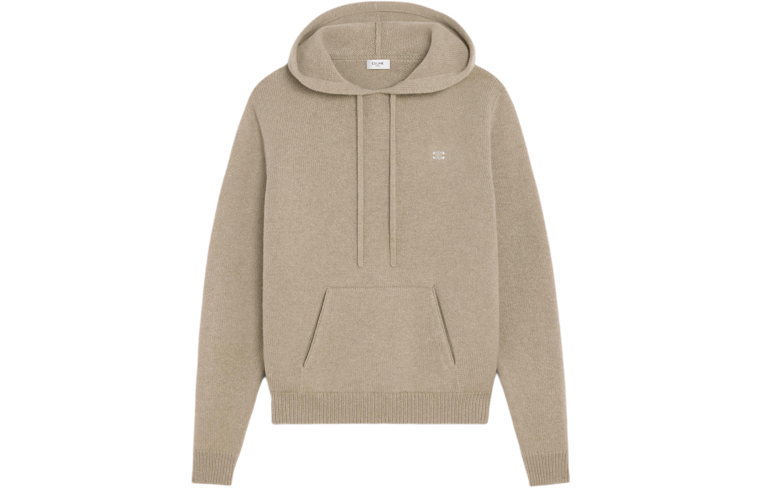 Order 셀린느 SS24 솔리드 로고 자수 후디 샌드 베이지. 2AC87048T-03SD