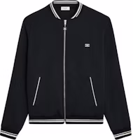 CELINE SS24 Striped Baseball Collar Zip Jacket - Black 2Y04H121O-BZZ8 CELINE SS24 Striped Baseball Collar Zip Jacket - Black 2Y04H121O-BZZ8