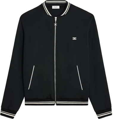 セリーヌ SS24 ストライプ ベースボールカラー ジップジャケット - ブラック 2Y04H121O-BZZ8 Order セリーヌ SS24 ストライプ ベースボールカラー ジップジャケット - ブラック 2Y04H121O-BZZ8