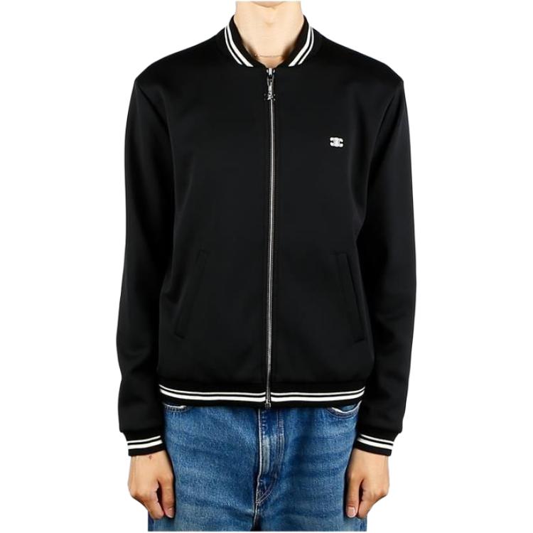 CELINE SS24  Striped Baseball Collar Zip Jacket - Black 2Y04H121O-BZZ8 圖 4