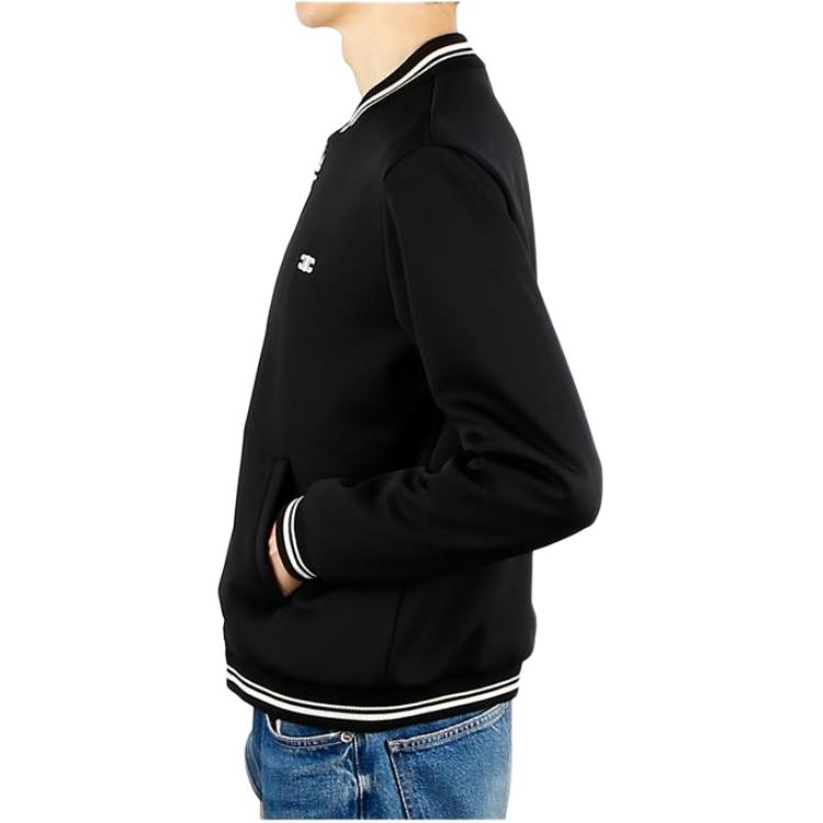 CELINE SS24  Striped Baseball Collar Zip Jacket - Black 2Y04H121O-BZZ8 圖 5