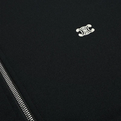 セリーヌ SS24 ストライプ ベースボールカラー ジップジャケット - ブラック 2Y04H121O-BZZ8 Sizing セリーヌ SS24 ストライプ ベースボールカラー ジップジャケット - ブラック 2Y04H121O-BZZ8