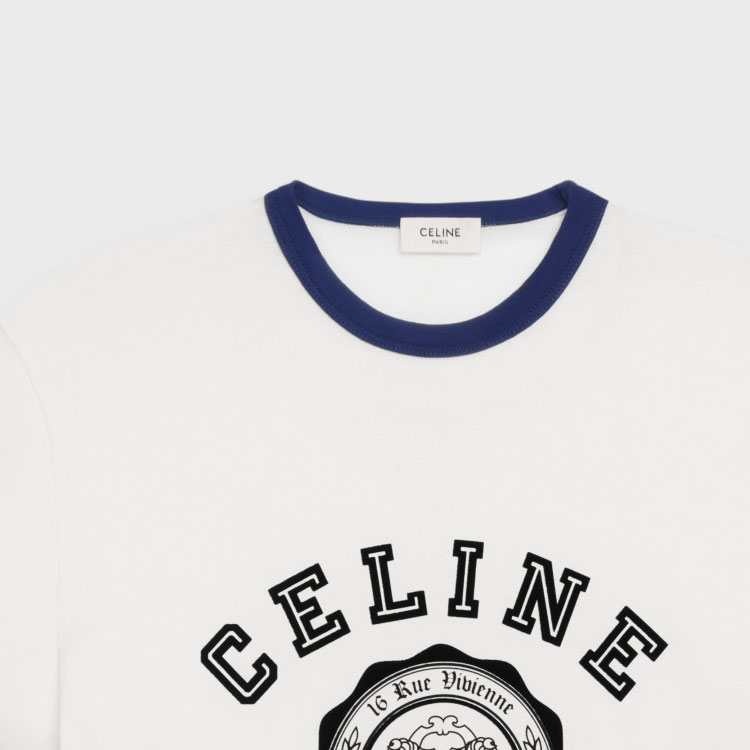 Details for CELINE 白色棉质大Logo印花宽松版圆领T恤 SS24 RX00F507Z-CAS4