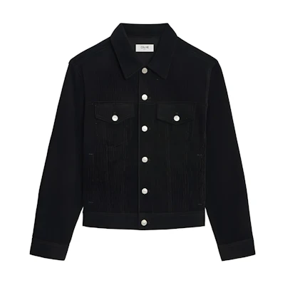 Celine SS24 Black Casual Long-Sleeve Jacket with Single-Breasted Design 2Q757665W-08LH