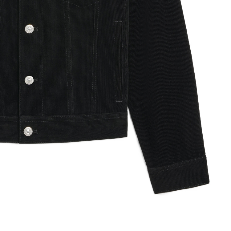 Sizing Celine SS24 Jaket Kasual Hitam Lengan Panjang Rekaan Single-Breasted 2Q757665W-08LH