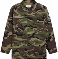 Celine SS24 Camouflage Print Button-Up Long Sleeve Jacket Khaki Green 2W23C233V-02MK Celine SS24 Camouflage Print Button-Up Long Sleeve Jacket Khaki Green 2W23C233V-02MK