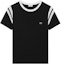 Order CELINE SS24 Contrast Logo Embroidered Crewneck T-Shirt Black Tee 2X30O671Q-38AW