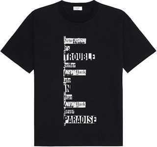 CELINE SS24 黑色短袖T恤 男士 碎裂字母印花款式 2X73L671Q-38AW Buy CELINE SS24 黑色短袖T恤 男士 碎裂字母印花款式 2X73L671Q-38AW