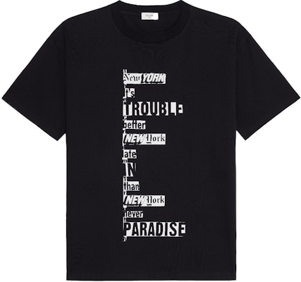 CELINE SS24 Kaos Hitam Pria Lengan Pendek Cracked Letter Print. 2X73L671Q-38AW Buy CELINE SS24 Kaos Hitam Pria Lengan Pendek Cracked Letter Print. 2X73L671Q-38AW