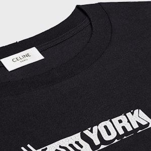 CELINE SS24 黑色短袖T恤 男士 碎裂字母印花款式 2X73L671Q-38AW Purchase CELINE SS24 黑色短袖T恤 男士 碎裂字母印花款式 2X73L671Q-38AW