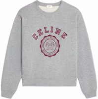 Celine SS24 Grey Crewneck Logo Print Loose-Fit Sweatshirt RY030670Q-09BA Celine SS24 Grey Crewneck Logo Print Loose-Fit Sweatshirt RY030670Q-09BA