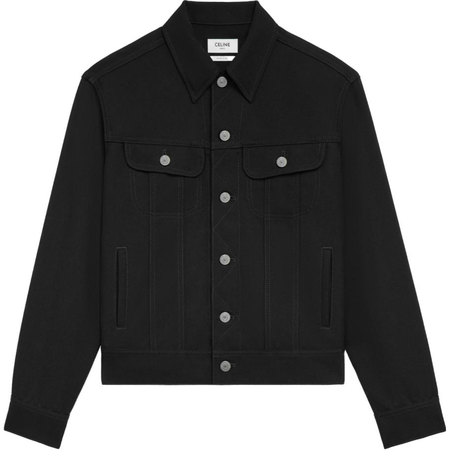 Celine SS24 Indigo Embroidered Letter Single-Breasted Jacket 2Q994760D-07IA