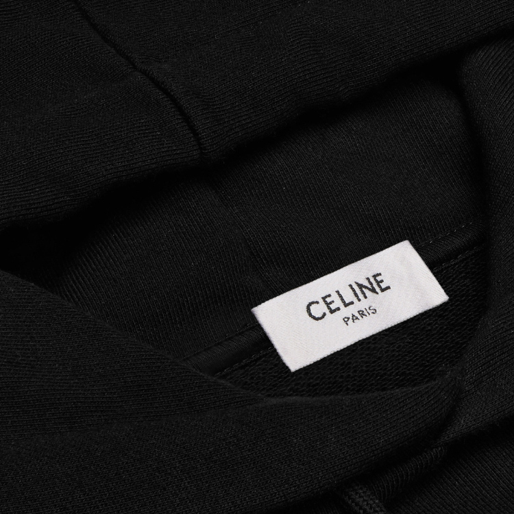 CELINE SS24 Letter Print Loose Hoodie Black  Sweatshirt. 2Y75F670Q-38JE 圖 6