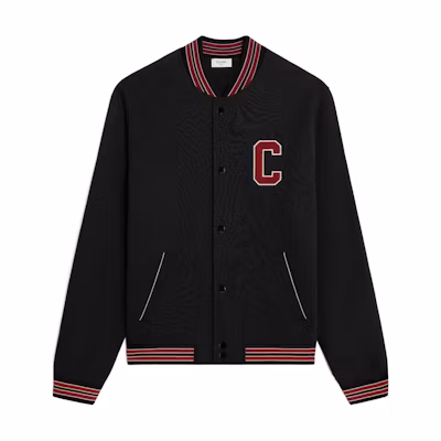 Celine SS24 Logo Embroidered Single-Breasted Jacket Black 2Y16D345F-38PF
