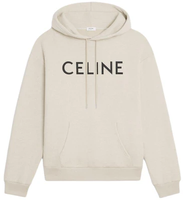 CELINE SS24 男士標誌印花米色連帽衫 2Y321765N-01CB Buy CELINE SS24 男士標誌印花米色連帽衫 2Y321765N-01CB