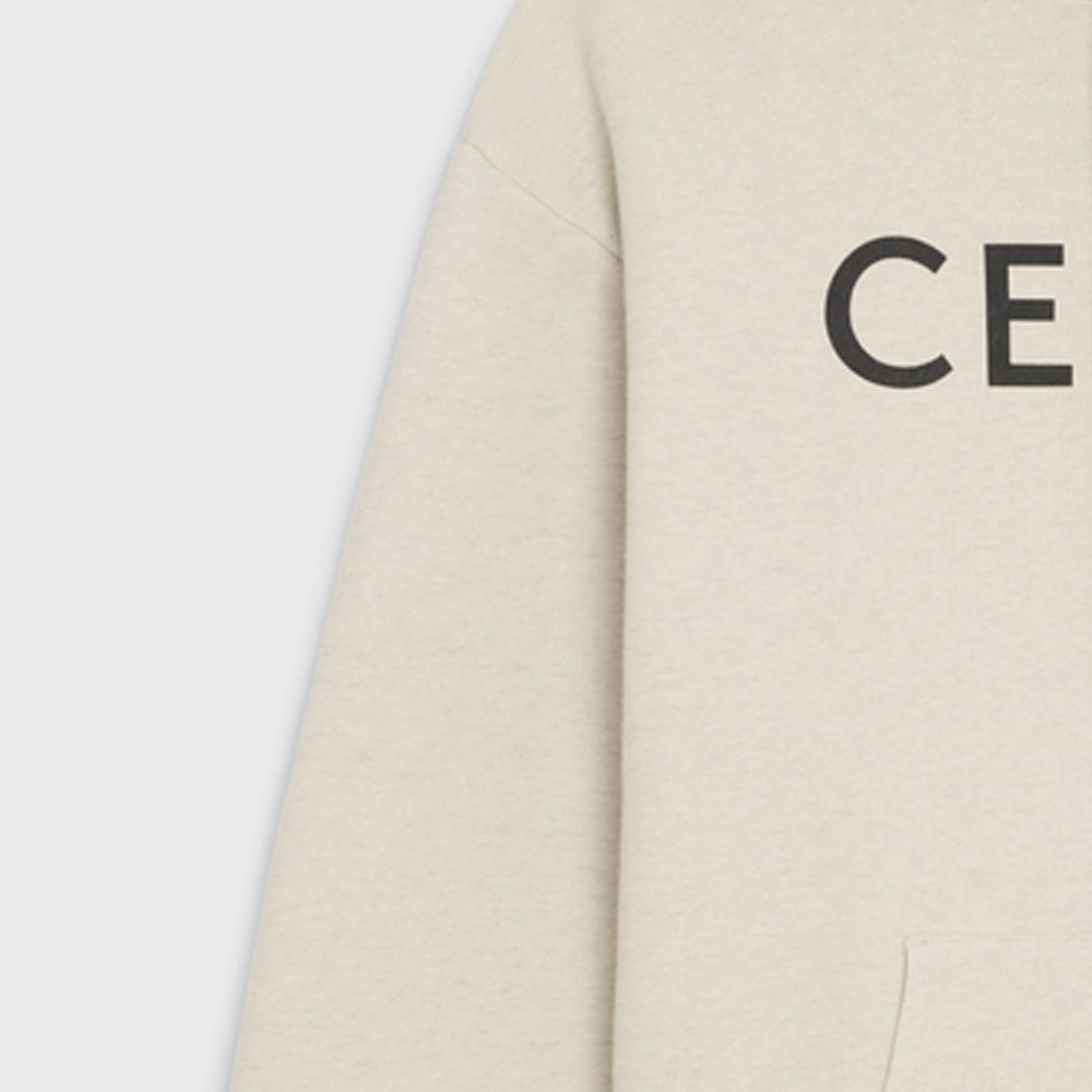 Purchase CELINE SS24 男士標誌印花米色連帽衫 2Y321765N-01CB