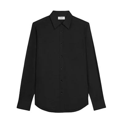 CELINE SS24 Solid Color Single-Breasted Casual Long Sleeve Shirt . 2C982170U-38NO