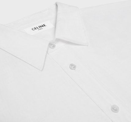 CELINE SS24 Solid Color Single-Breasted Casual Long Sleeve Shirt . 2C982170U-38NO 3