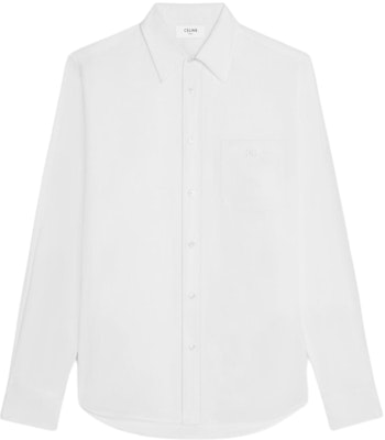CELINE SS24 Solid Color Single-Breasted Casual Long Sleeve Shirt . 2C982170U-38NO 1