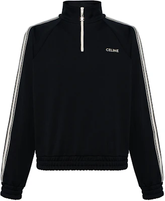 赛琳 SS24 条纹徽标刺绣男士宽松版黑色卫衣 2Y90G121O-38AW Buy 赛琳 SS24 条纹徽标刺绣男士宽松版黑色卫衣 2Y90G121O-38AW