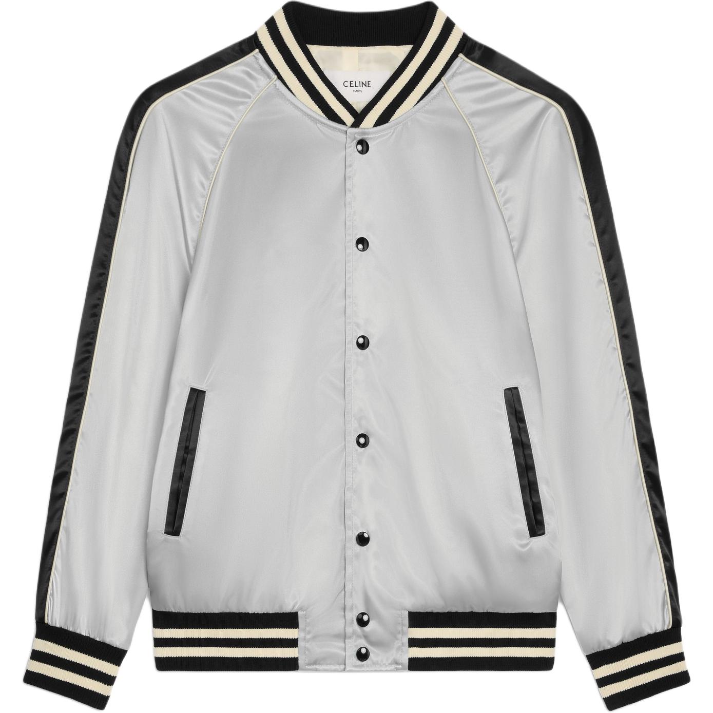 Celine SS24 Striped Single-Breasted Oversized Jacket Beige 2W42B048S-08GC