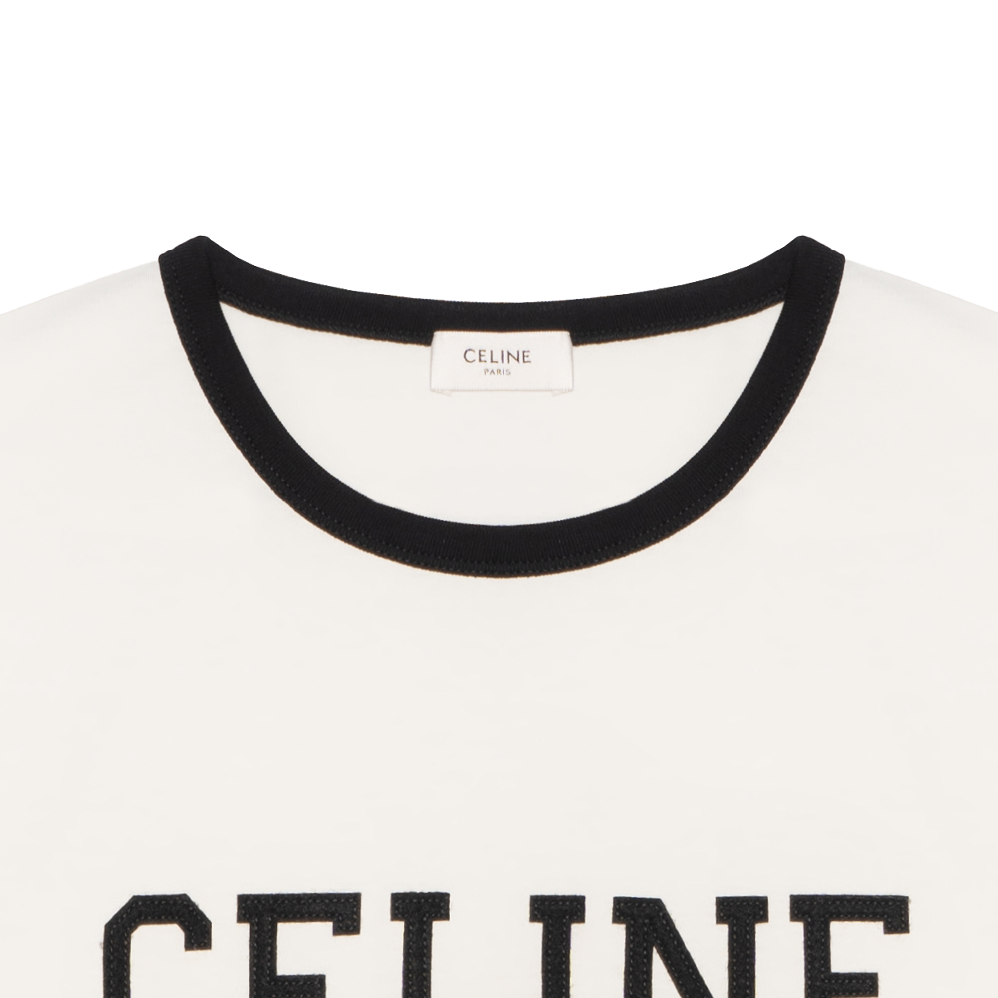 Details for CELINE SS25 米色修身字母圆领T恤。 RX02R507Z-01QF