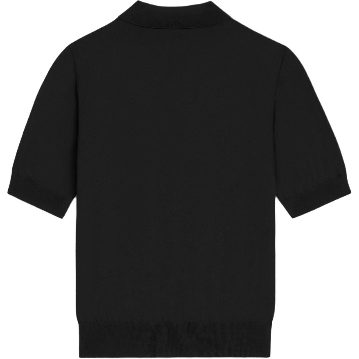 Lookbook CELINE SS25 黑色標誌刺繡短袖POLO衫 2ADDT367Y-38NO