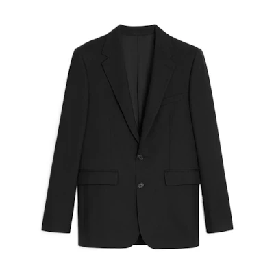 CELINE SS26 Single-Breasted Black Blazer Jacket 2V20J650D-38NO