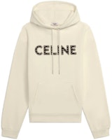 CELINE Studded Logo Oversized Sweatshirt Fluorescent White. 2Y323052H-01OB CELINE Studded Logo Oversized Sweatshirt Fluorescent White. 2Y323052H-01OB