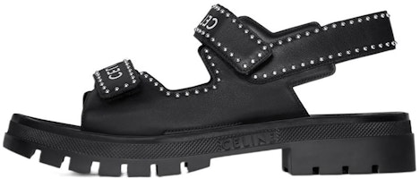CELINE Studded Strap Leather Sandals 'Black' 346763338C.38NO CELINE Studded Strap Leather Sandals 'Black' 346763338C.38NO