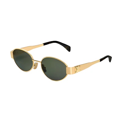 CELINE Stylish Oval Sunglasses Unisex Trendy Acetate with Metal Frame 4S235CMLB