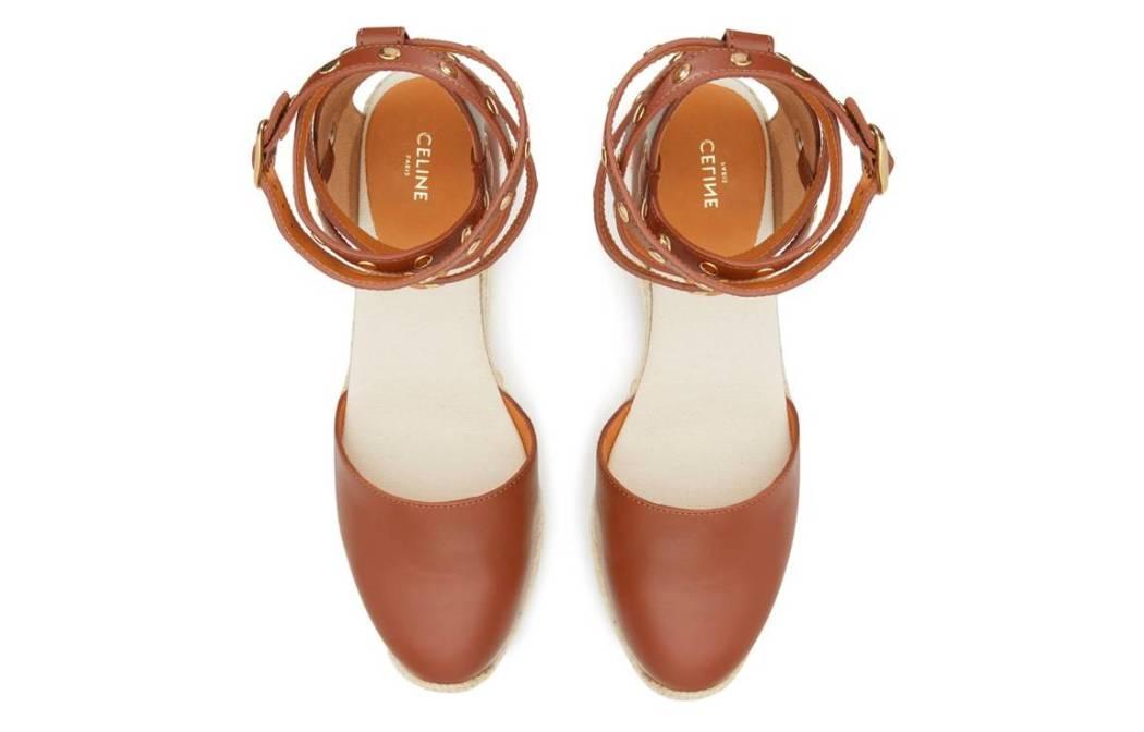 CELINE Taillat Heeled Espadrilles 'Studded Tan' 圖 2