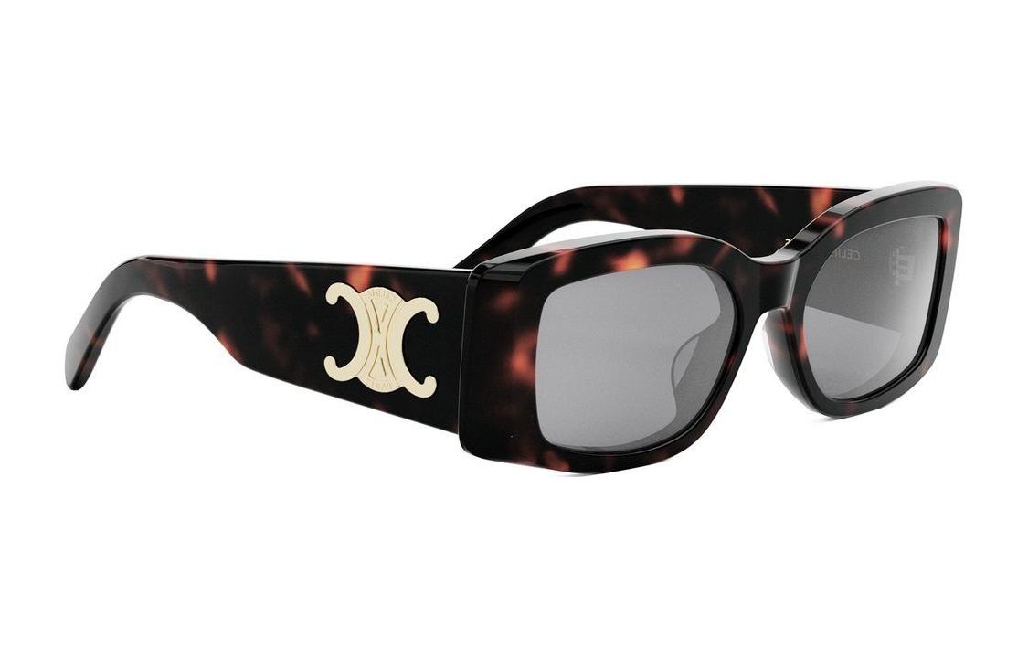 CELINE Tortoise Shell Square Sunglasses Unisex with Logo Detail. CL40282U52a 圖 4