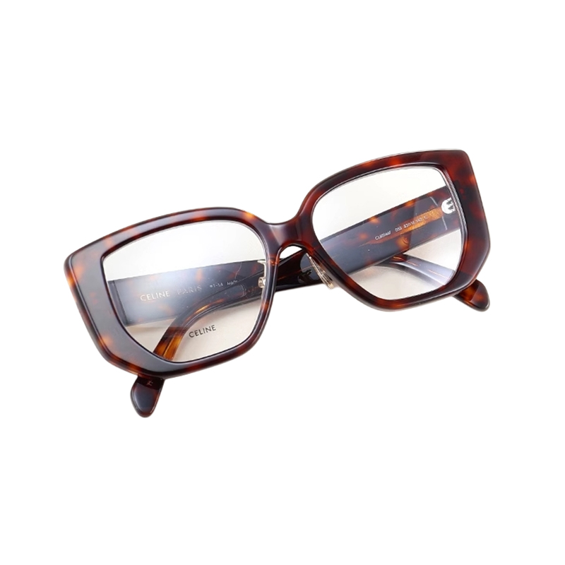 Purchase CELINE 龟壳纹不规则光学眼镜 男女通用 带标志镜腿 CL50146F-052