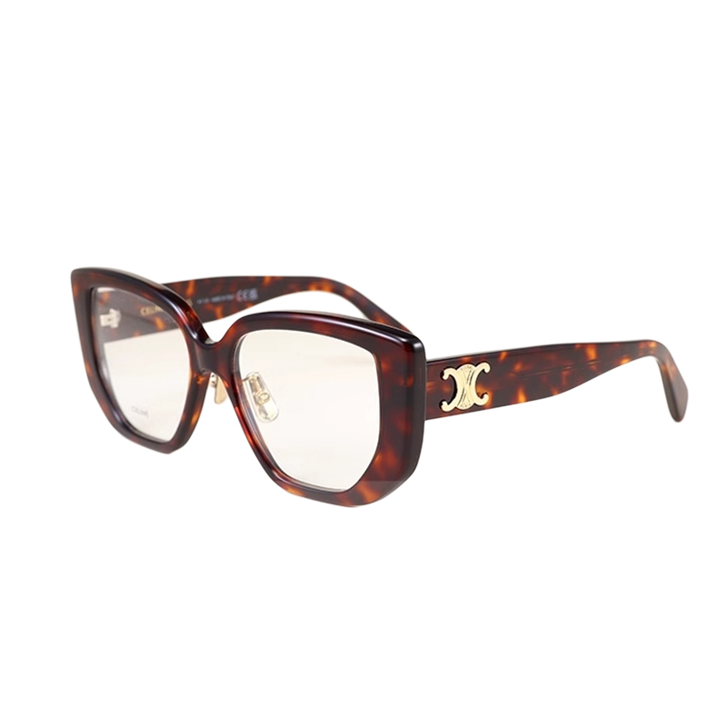 Details for CELINE 龟壳纹不规则光学眼镜 男女通用 带标志镜腿 CL50146F-052