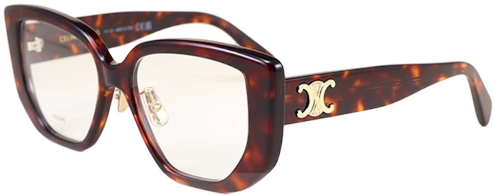 CELINE 龟壳纹不规则光学眼镜 男女通用 带标志镜腿 CL50146F-052 Details for CELINE 龟壳纹不规则光学眼镜 男女通用 带标志镜腿 CL50146F-052